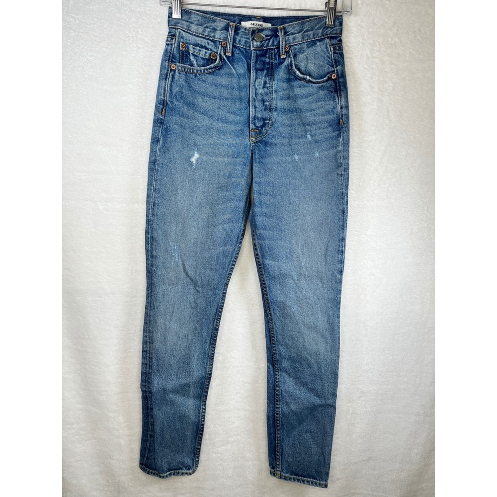 GRLFRND The Karolina Skinny Jeans Womens Size 23 High Waist‎ Button Fly Denim